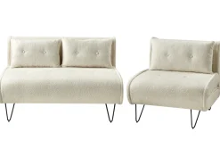 Set da salotto 3 posti VESTFOLD Bouclé Bianco sporco