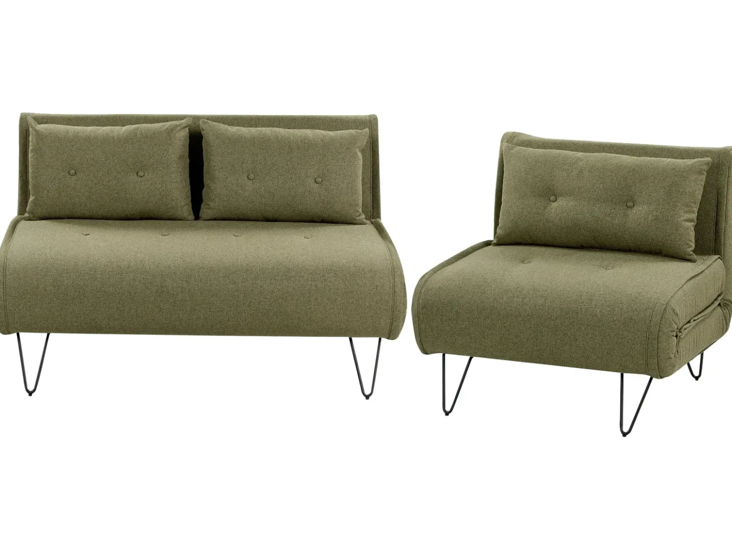 Set da salotto 3 posti VESTFOLD Tessuto Verde oliva