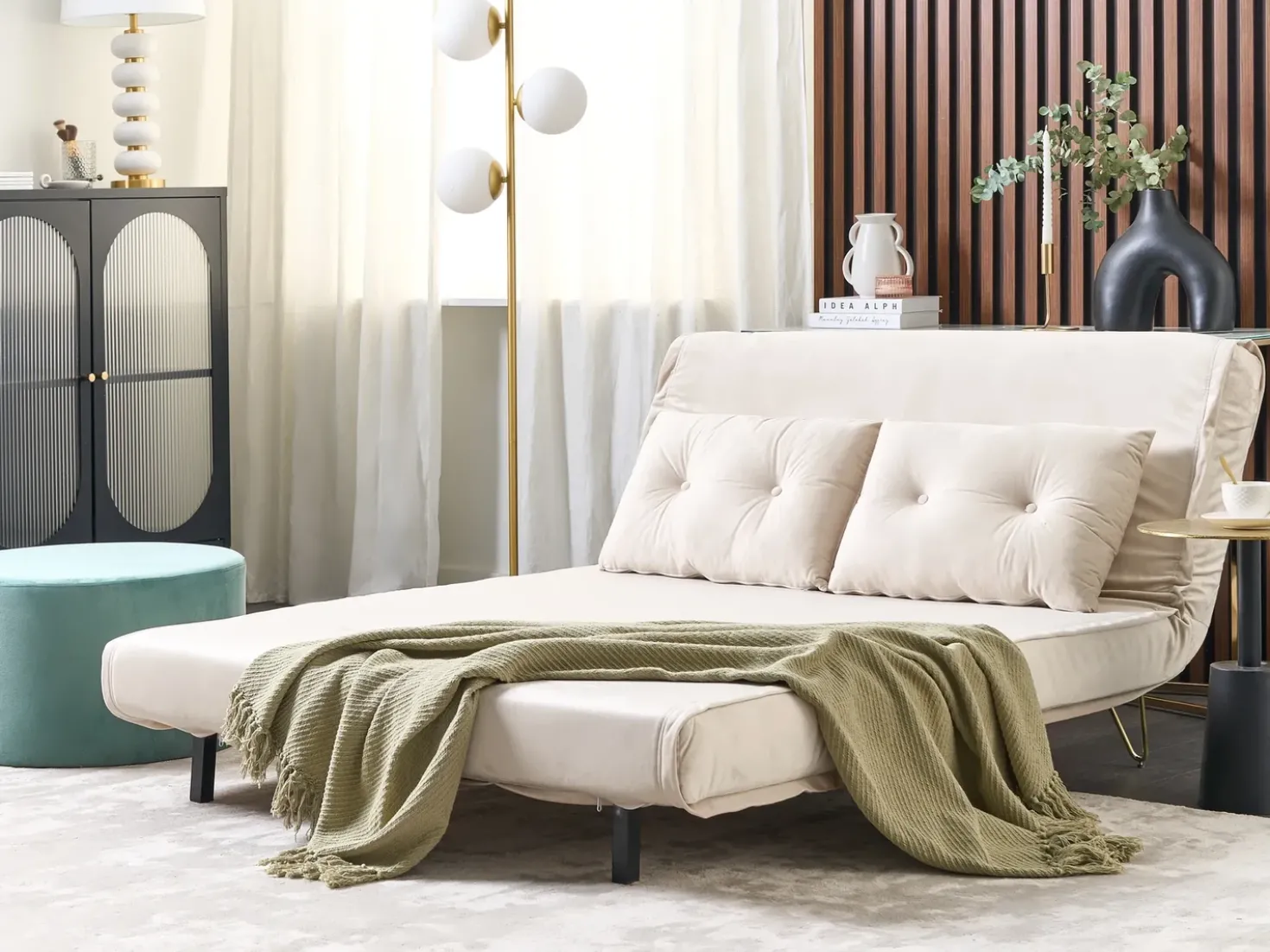 Set da salotto 3 posti VESTFOLD Velluto Beige