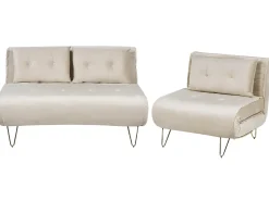 Set da salotto 3 posti VESTFOLD Velluto Beige