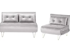 Set da salotto 3 posti VESTFOLD Velluto Grigio
