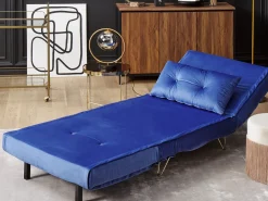 Set da salotto 3 posti VESTFOLD Velluto Blu marino