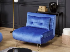 Set da salotto 3 posti VESTFOLD Velluto Blu marino