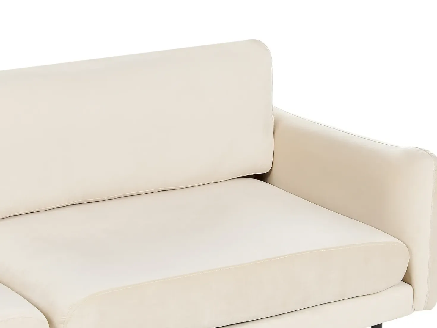 Set da salotto 5 posti VINTERBRO Velluto Beige chiaro con ottomana