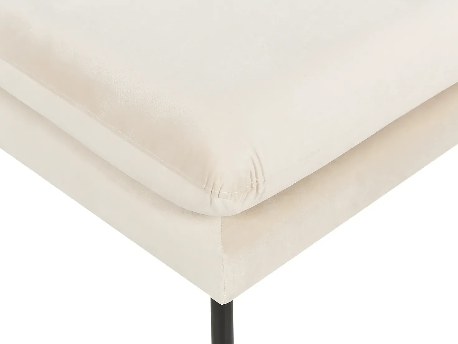 Set da salotto 5 posti VINTERBRO Velluto Beige chiaro con ottomana