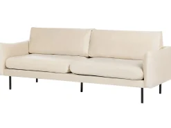 Set da salotto 5 posti VINTERBRO Velluto Beige chiaro con ottomana