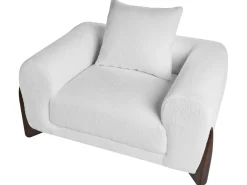 Set da salotto 6 posti VINLIDEN Bouclé Bianco