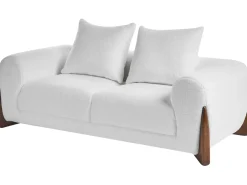 Set da salotto 6 posti VINLIDEN Bouclé Bianco