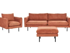 Set da salotto 5 posti VINTERBRO Ciniglia Marrone dorato con ottomana