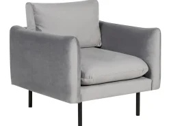 Set da salotto 5 posti VINTERBRO Velluto Grigio con ottomana