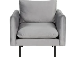 Set da salotto 5 posti VINTERBRO Velluto Grigio con ottomana
