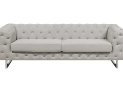Set da salotto 5 posti VISSLAND Tessuto Beige chiaro