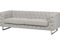 Set da salotto 5 posti VISSLAND Tessuto Beige chiaro