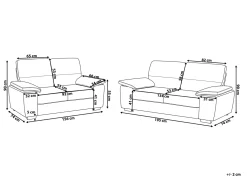 Set da salotto 5 posti VOGAR Pelle sintetica Nero