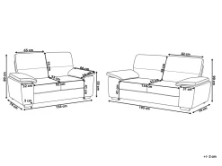 Set da salotto 5 posti VOGAR Tessuto Marrone chiaro