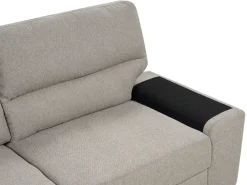 Set da salotto 5 posti VOGAR Tessuto Marrone chiaro