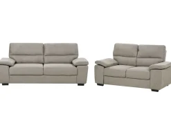 Set da salotto 5 posti VOGAR Tessuto Marrone chiaro