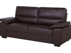 Set da salotto 5 posti VOGAR Pelle sintetica Marrone scuro