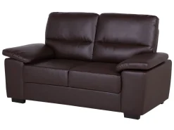 Set da salotto 5 posti VOGAR Pelle sintetica Marrone scuro