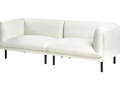 Set da salotto 5 posti VORGOD Bouclé Bianco sporco