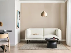 Set da salotto 5 posti VORGOD Bouclé Bianco sporco