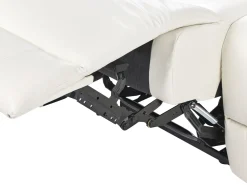 Set da salotto con poltrona reclinabile manuale 4 posti BERGEN Pelle sintetica Bianco