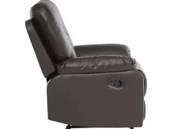 Set da salotto con poltrona reclinabile manuale 6 posti BERGEN Pelle sintetica Marrone