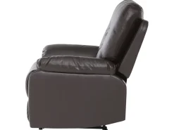 Set da salotto con poltrona reclinabile manuale 6 posti BERGEN Pelle sintetica Marrone