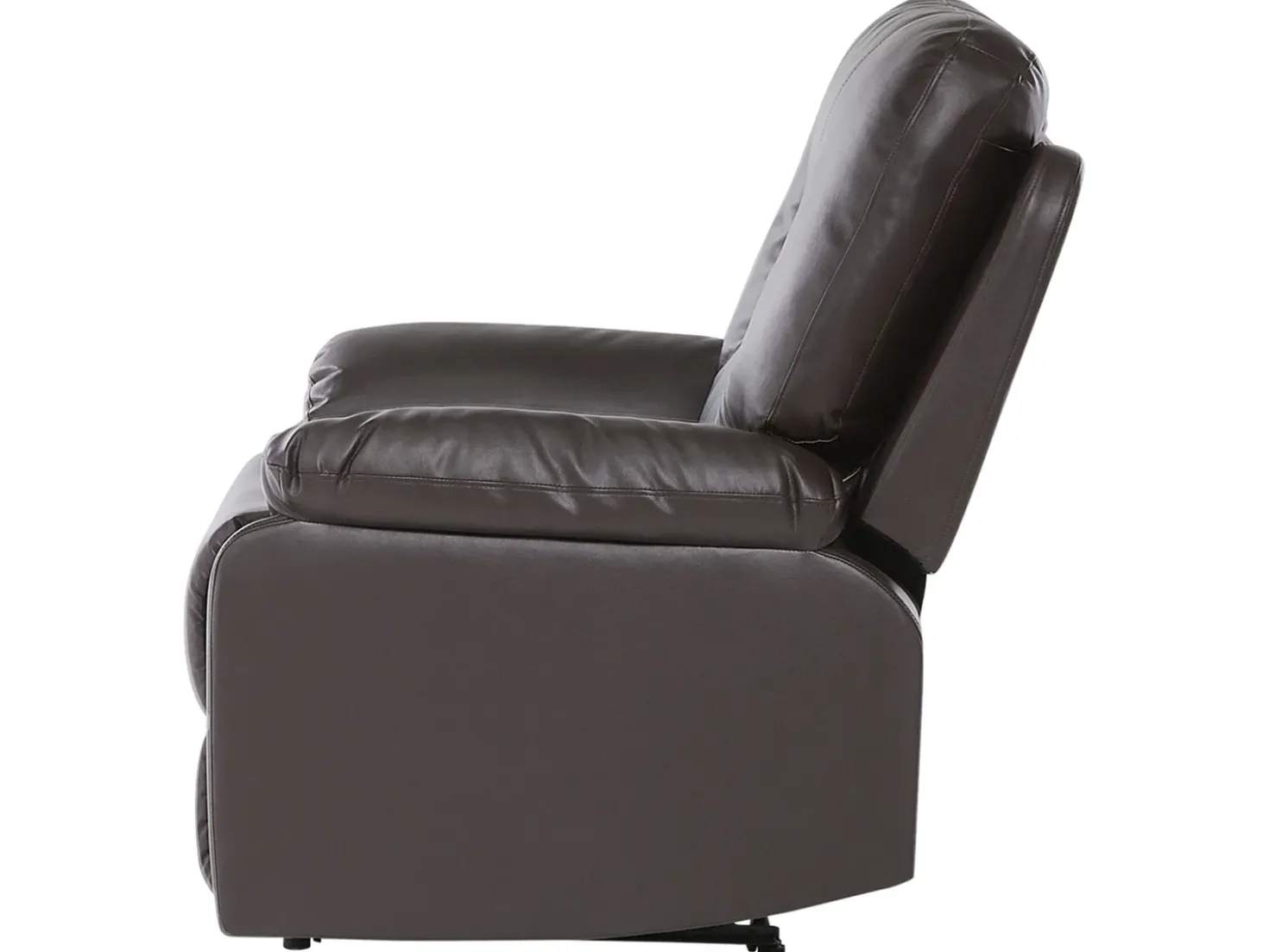 Set da salotto con poltrona reclinabile manuale 6 posti BERGEN Pelle sintetica Marrone