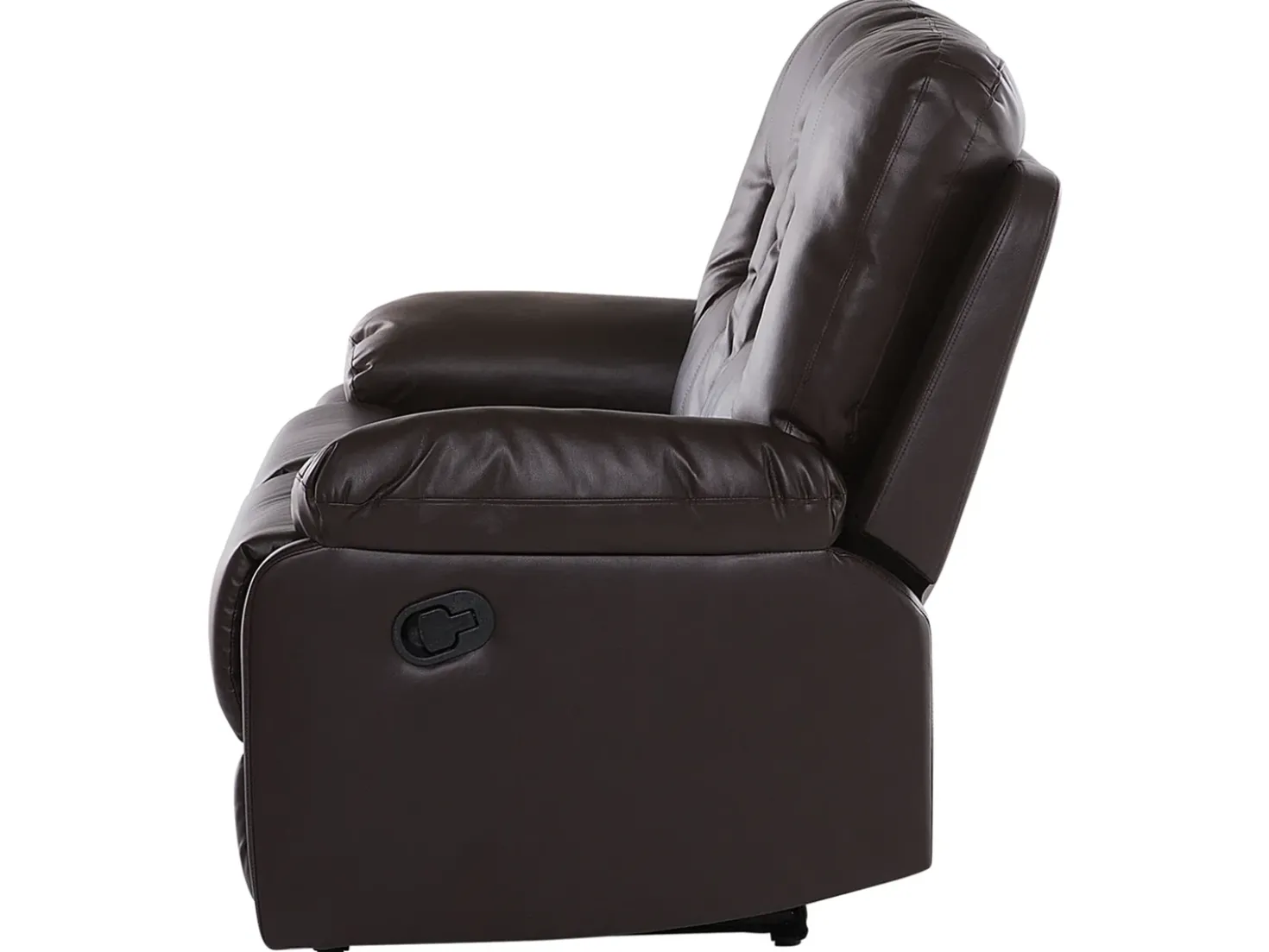 Set da salotto con poltrona reclinabile manuale 6 posti BERGEN Pelle sintetica Marrone