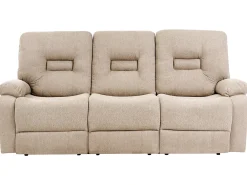 Set da salotto con poltrona reclinabile manuale 6 posti BERGEN Tessuto Beige