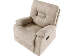 Set da salotto con poltrona reclinabile manuale 6 posti BERGEN Tessuto Beige