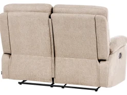 Set da salotto con poltrona reclinabile manuale 6 posti BERGEN Tessuto Beige