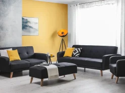 Set da salotto FLORLI Tessuto Nero