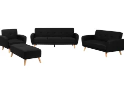 Set da salotto FLORLI Tessuto Nero