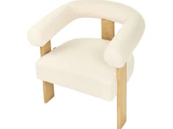 Set da salotto ILBRO Bouclé Bianco sporco/Marrone chiaro