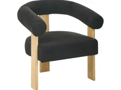 Set da salotto ILBRO Bouclé Nero/Marrone chiaro