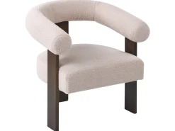 Set da salotto ILBRO Bouclé Marrone scuro/Beige