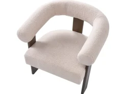 Set da salotto ILBRO Bouclé Marrone scuro/Beige