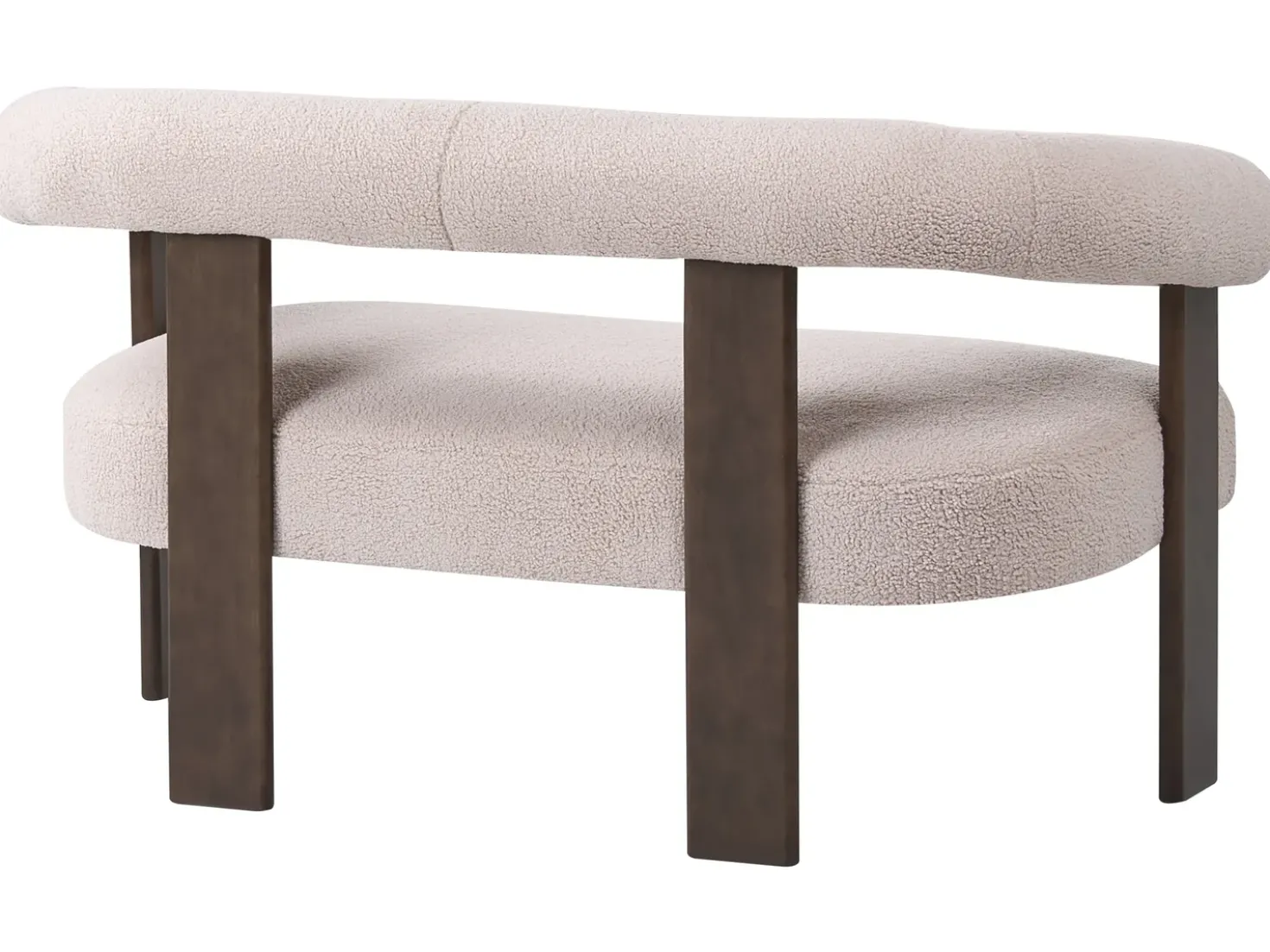 Set da salotto ILBRO Bouclé Marrone scuro/Beige