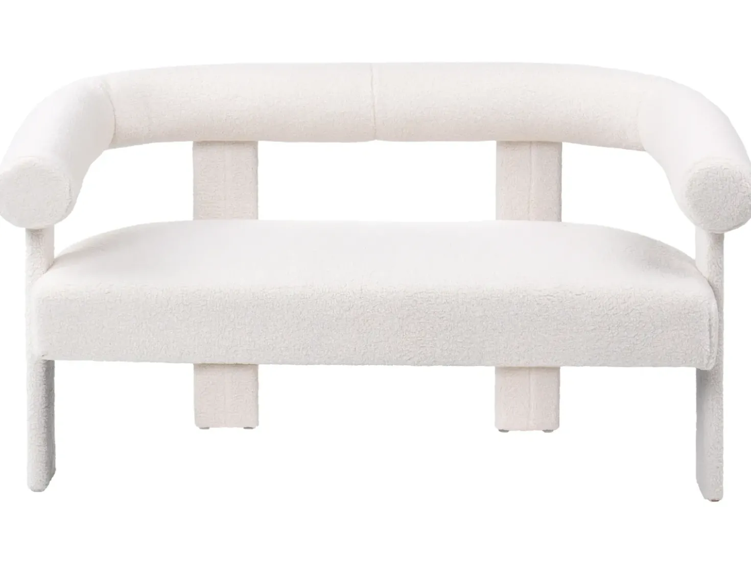 Set da salotto ILBRO Bouclé Bianco sporco