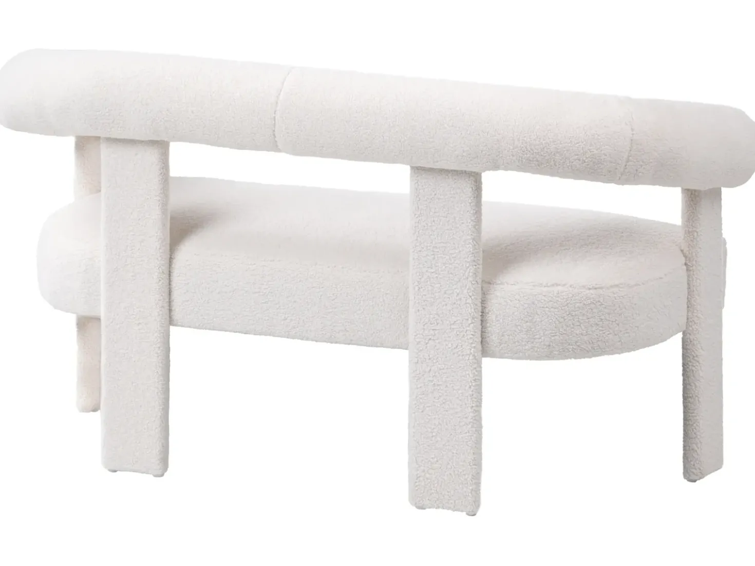 Set da salotto ILBRO Bouclé Bianco sporco