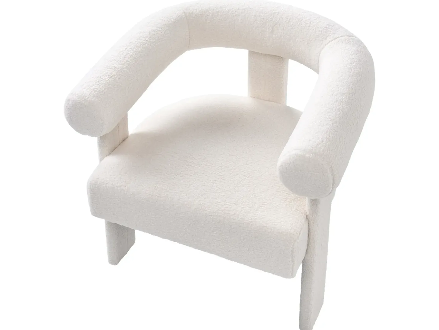 Set da salotto ILBRO Bouclé Bianco sporco