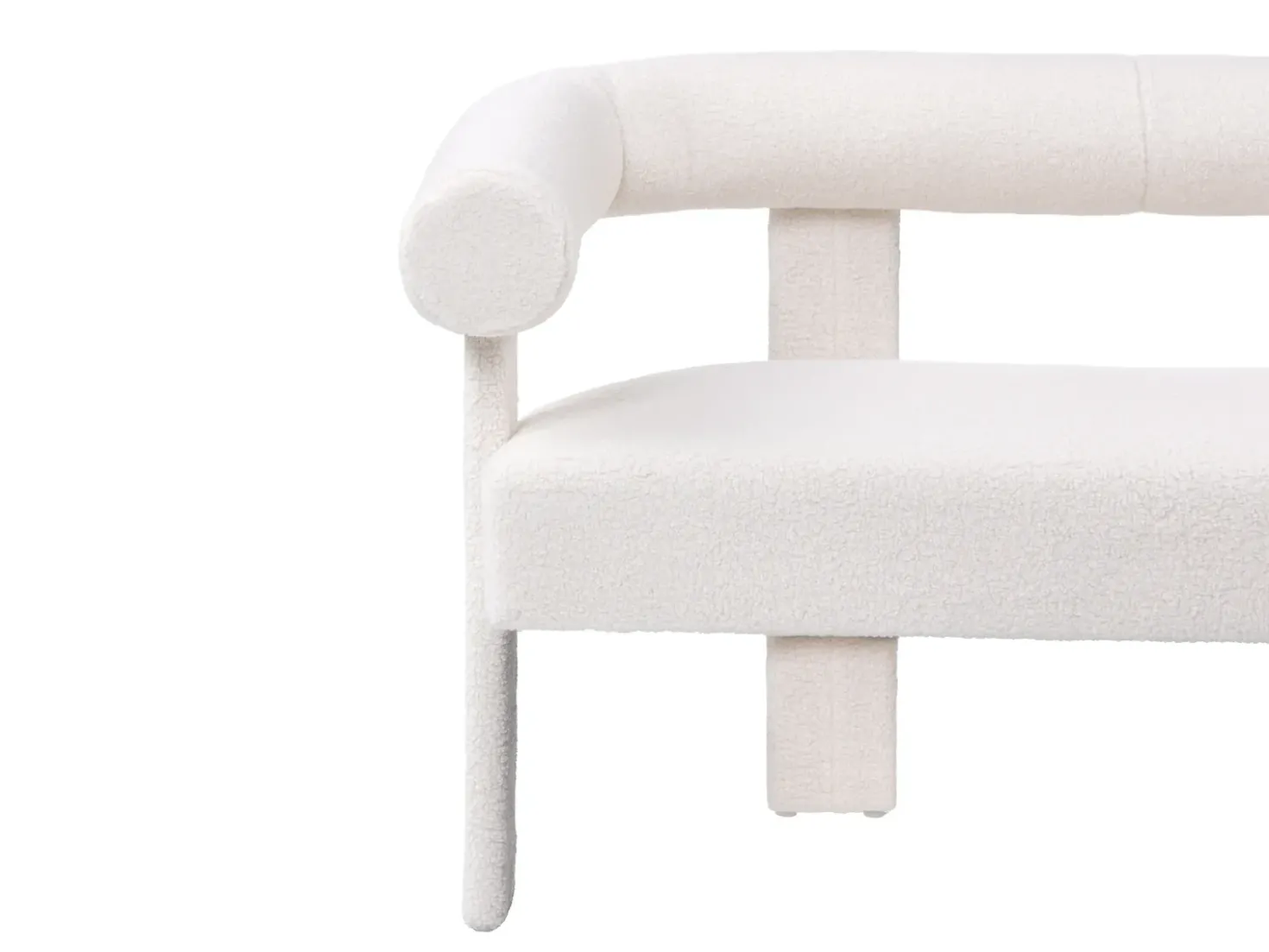 Set da salotto ILBRO Bouclé Bianco sporco