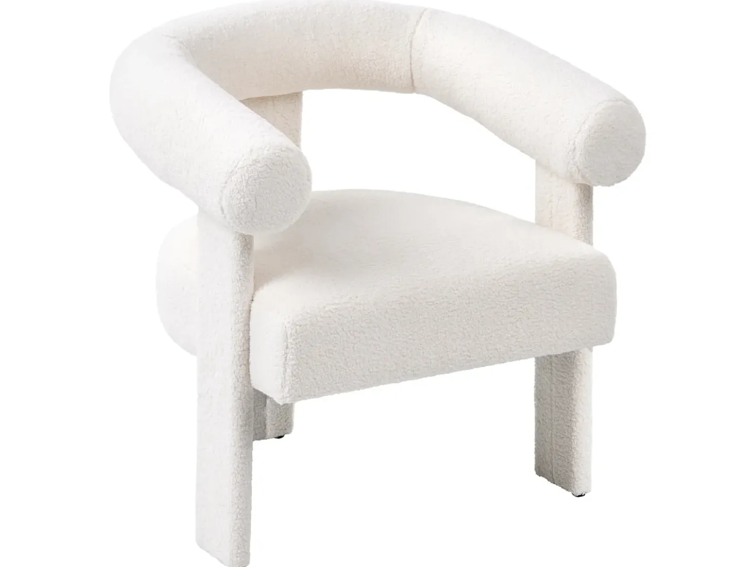 Set da salotto ILBRO Bouclé Bianco sporco