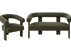 Set da salotto ILBRO Bouclé Verde scuro