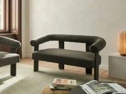 Set da salotto ILBRO Bouclé Verde scuro