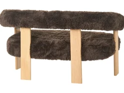 Set da salotto ILBRO Finta pelliccia Marrone scuro/Marrone chiaro