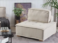Set da salotto modulare 4 posti TIBRO Tessuto Beige chiaro