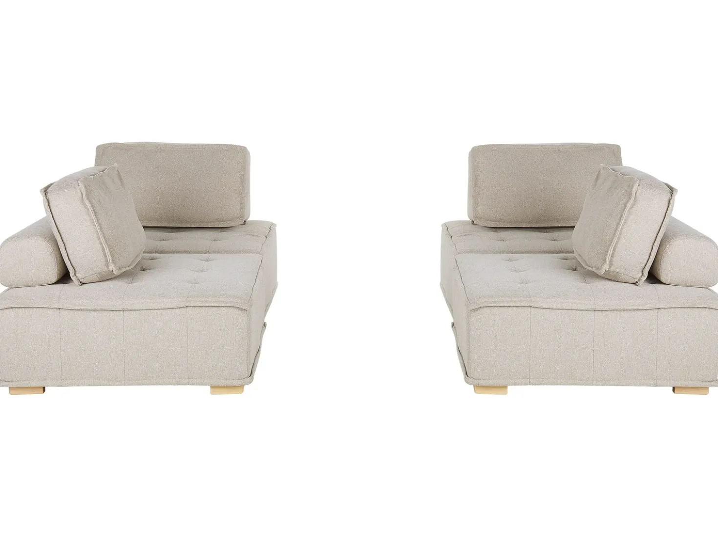 Set da salotto modulare 4 posti TIBRO Tessuto Beige chiaro
